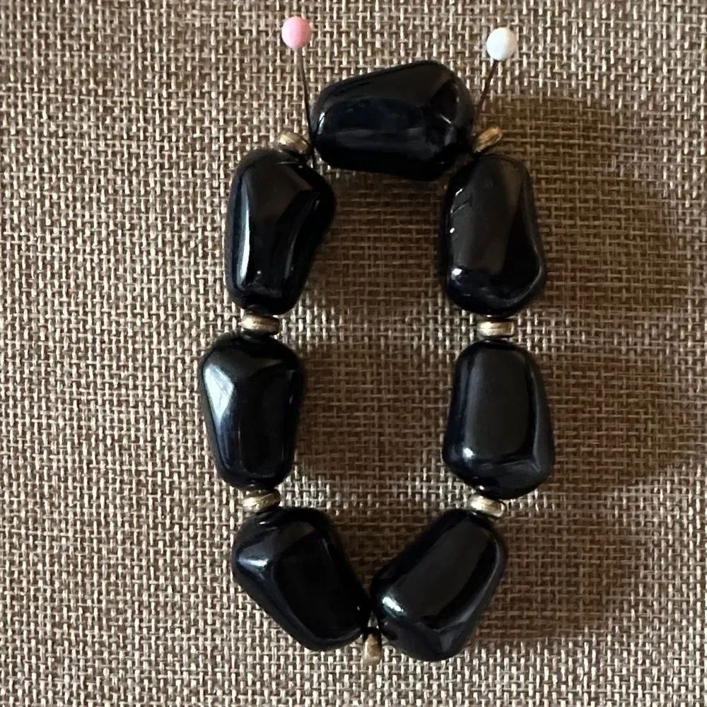 Plunder Black and Gold Chunky Bracelet